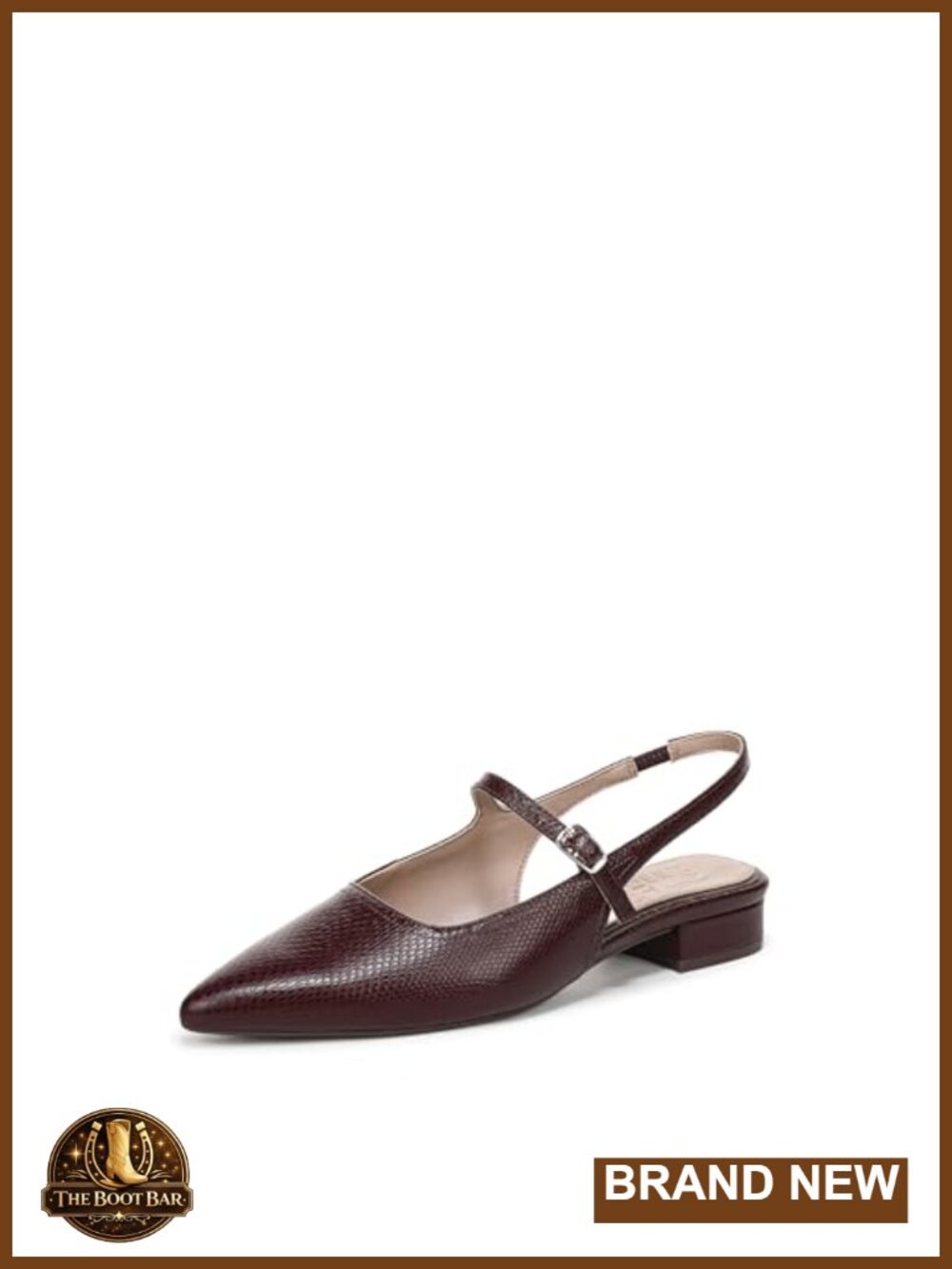 Naturalizer Sadie Leather Slingback Pointed Toe Block Heel Pump